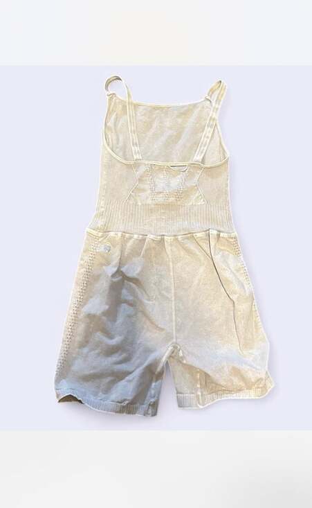 Free People Movement Good Karma High Neck Runsie Iced Grey Flawed - M/L - Picture 4 of 7